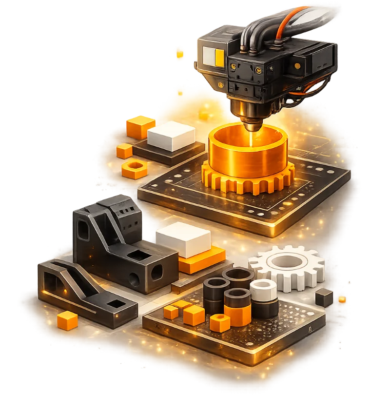 Examples of custom printed parts